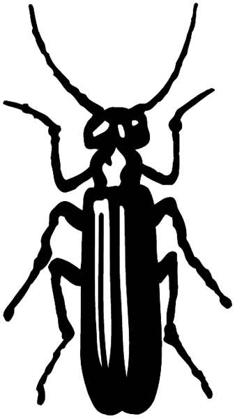 Bug silhouette vinyl sticker. Customize on line.     Animals Insects Fish 004-0940  